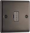 BG NBN54 Nexus Metal Black Nickel 13A Unswitched Fused Spur Unit