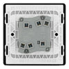 BG Evolve Satin Brass 2 Gang Wide Rocker Light Switch PCDSB42WB with 25mm Steel Back Box