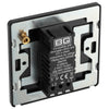 BG Evolve PCDMB81B Matt Black 1 Gang 200W Edge Switch-Black Insert