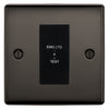 BG Nexus Metal Black Nickel 20AX 2 Way Emergency Lighting Test Key Switch - Black Insert