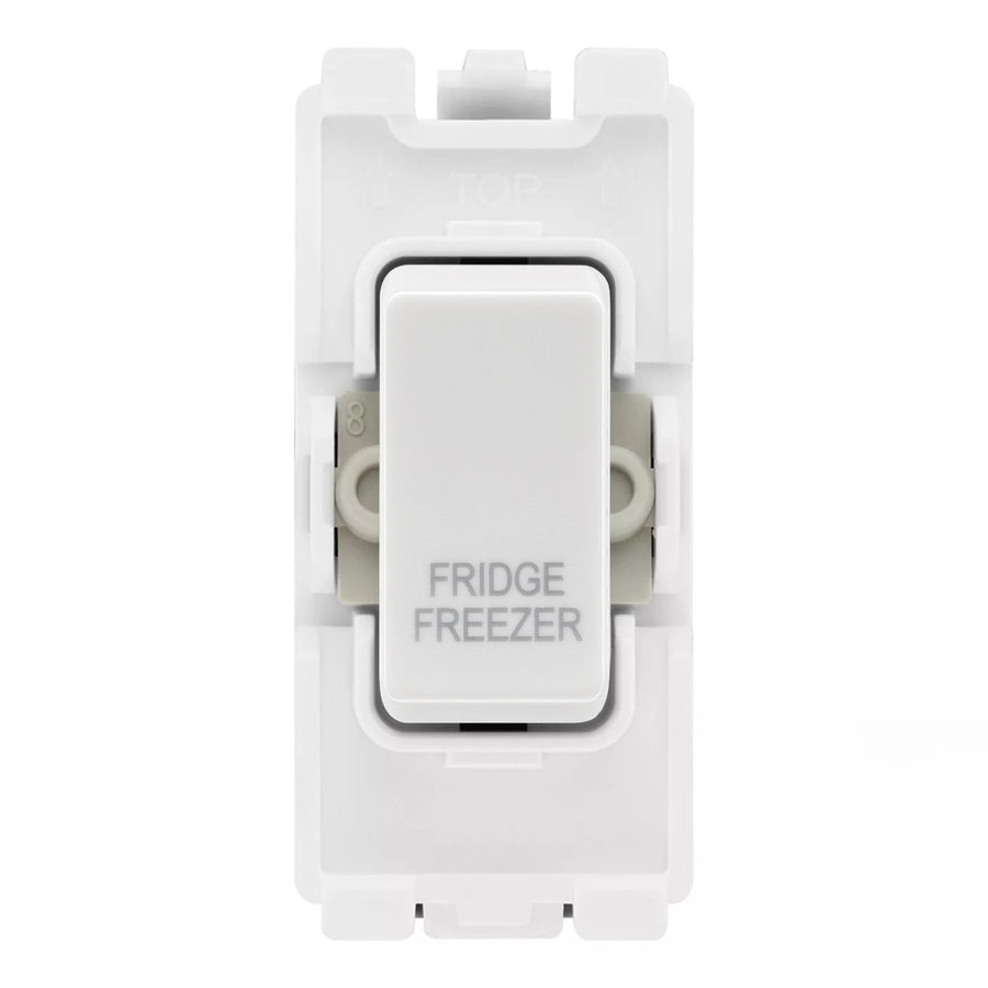 BG RRFFW White 20A DP Appliance Grid Switch Labelled Fridge Freezer