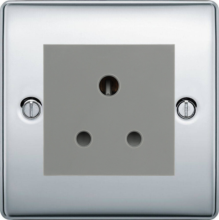 BG Nexus Metal Polished Chrome 5A Unswitched Socket NPC29G