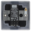 BG Nexus Matt Black 200W 2 Way Single Trailing Edge Dimmer Switch NFB81 with 35mm Steel Back Box