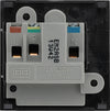 BG EM2ASB Euro Module 2A Round Pin Unswitched Socket - Black