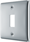 BG RNPC1 Nexus Grid Polished Chrome 1 Module Front Plate
