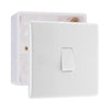 BG Nexus Single 1 Way Light Switch 1 Gang 10AX White & 32mm Pattress Back Box
