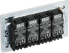 BG Electrical FPC84 Nexus Flatplate Screwless Polished Chrome 4 Gang 200W 2 Way Trailing-Edge Push Dimmer Switch