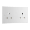 BG 924 Moulded Square Edge | White | 2 Gang 13A Unswitched Socket