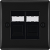 BG NFBRJ452 Nexus Metal RJ45 Double Data Outlet Socket - Matt Black