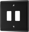 BG RNFB2 Nexus Metal Matt Black 2 Module Grid Front Plate