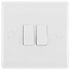 BG 842 Moulded Round Edge | White | 2 Gang 10AX 2 Way Plate Switch