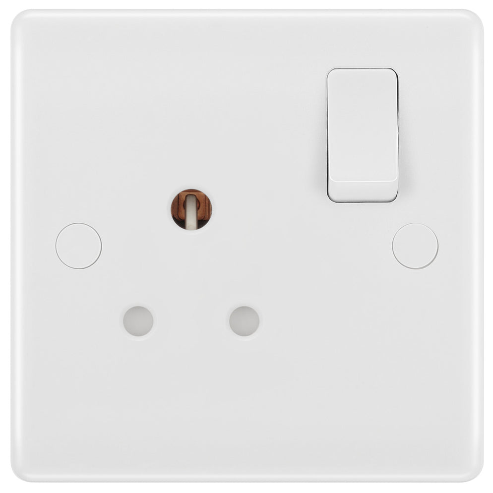 BG 829S Moulded Rounded Edge | White | 1 Gang 5A Switched Round Pin ...