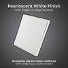 BG Evolve Pearlescent White 2 Gang 2-Way 20A Edge to Edge Rocker Light Switch | PCDCL42EW