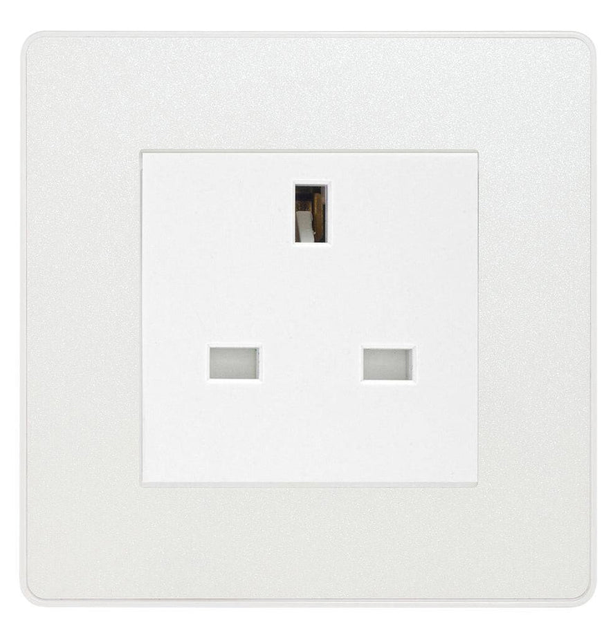 BG Evolve Pearl White 13A Unswitched Socket PCDCL13AUSSW