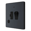 BG Evolve Matt Grey 13A Switched Spur + Neon PCDMG52B with 35mm Steel Back Box