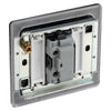 BG Screwless Matt Black 13A Unswitched Fused Connection Unit FFB54 with 35mm Steel Back Box