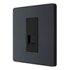 BG Evolve Matt Grey 1 Gang Secondary Telephone Outlet PCDMGBTS1B with 25mm Steel Back Box