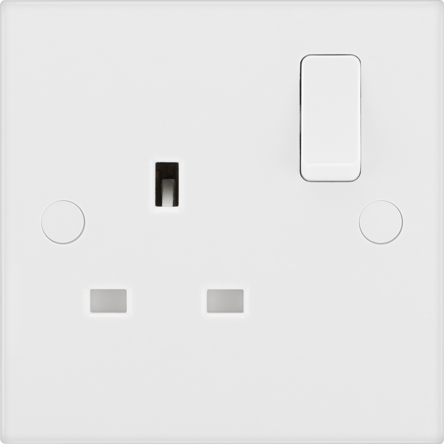 BG 921DP Moulded Square Edge | White | 1 Gang 13A 2 Pole Switched Socket
