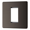 BG Flatplate Screwless Black Nickel 20AX 2 Way Emergency Lighting Test Key Switch - Key Included - Black Insert