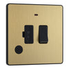 BG Evolve Satin Brass 13A Switched Spur + Neon PCDSB52B with 35mm Steel Back Box