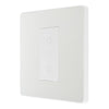 BG Evolve Pearlescent White 1 Gang 200W Trailing Edge Master Touch Dimmer PCDCLTDM1W with 25mm Steel Back Box