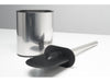 Corby Sana Toilet Brush & Holder in Polished Steel & Black