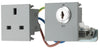 BG EMKYSWSG Euro Module 13A DP Key Controlled Switched Socket - Grey