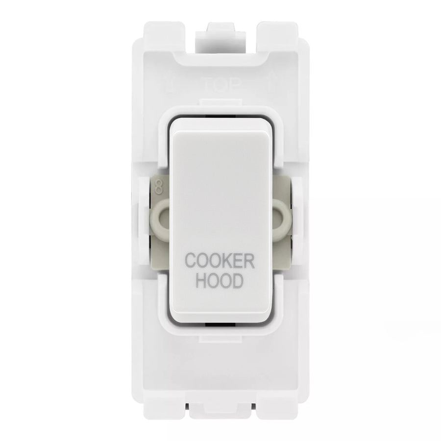 BG RRCHW White 20A DP Appliance Grid Switch Labelled Cooker Hood