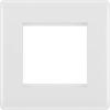 BG 8EMS2 Round Edge | White | 2 Module Square Euro Module Front Plate