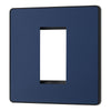 BG Evolve Matt Blue Single Secondary Telephone Socket, Screw Terminal - Black Insert