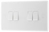BG 844 Moulded Round Edge | White | 4 Gang 10AX 2 Way Plate Switch