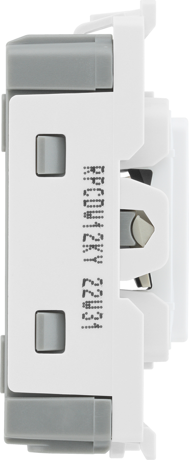BG RPCDW12KY Evolve Grid White 20A 20AX 2 Way 1 Pole Secret Key Switch Module