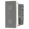 BG Nexus Black Nickel Triple Master Touch Dimmer Switch Grey Inserts