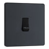 BG Evolve Matt Grey 10AX 1 Way Press Switch PCDMG14B with 35mm Steel Back Box