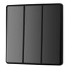 BG Evolve Black Chrome 2 Way Triple Edge to Edge Rocker Switch PCDBC43EB with 25mm Steel Back Box
