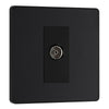 BG Evolve Matt Black Single Co-Axial Socket PCDMB60B with 35mm Steel Back Box