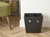 Corby Highland Dual Recycling Bin in Black PU Leather