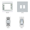 BG Nexus Polished Chrome Screwless 2 Gang Switch 1x Dual Mode LED Dimmer 1x Intermediate Switch