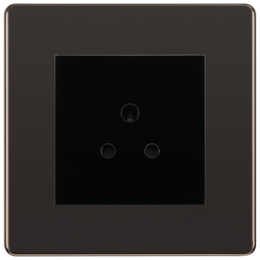 BG Nexus Screwless Black Nickel 2A Unswitched Socket FBN28MB