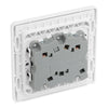 BG Evolve Brushed Steel 10A Triple Pole Fan Isolator Switch PCDBS15W with 35mm Steel Back Box