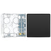 BG Evolve Black Chrome 2 Way Single Edge to Edge Rocker Switch PCDBC12EB with 35mm Steel Back Box