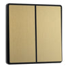 BG Evolve Satin Brass 2 Way Double Edge to Edge Rocker Switch PCDSB42EB with 35mm Steel Back Box