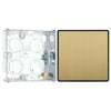 BG Evolve Satin Brass Intermediate Edge to Edge Rocker Switch PCDSB13EB with 25mm Steel Back Box