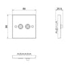 BG 965 Moulded Square Edge | White | 2 Gang Satellite TV Socket Outlet