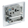 BG Nexus Metal Polished Chrome 13A Fused Connection Switched NPC50 with 25mm Steel Back Box