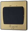 BG Evolve PCDSB15B Satin Brass 10A 3 Pole Fan Isolator-Black Insert