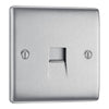 BG Nexus Brushed Steel 1 Gang RJ11 Single Data Outlet NBSRJ111 with 25mm Steel Back Box