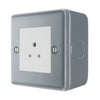 BG MC528 Metal Clad 2A Round Pin Unswitched Socket