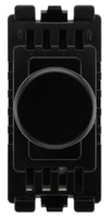 BG RPCDBDLT Evolve Grid Black 200W 2 Way Intelligent Trailing-Edge LED Push Rotary Dimmer Module