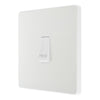 BG Evolve Pearlescent White 10AX 1 Way Press Switch PCDCL14W with 35mm Steel Back Box